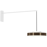 Discus Wall Light - Matte White / Brushed Bronze-Nickel