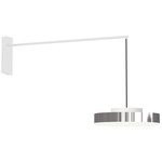 Discus Wall Light - Matte White / Polished Nickel