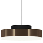 Discus Pendant - Matte Black / Brushed Bronze-Nickel