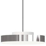 Discus Pendant - Matte White / Polished Nickel