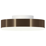 Discus Ceiling Light - Matte White / Brushed Bronze-Nickel