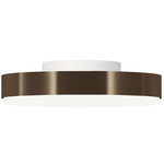 Discus Ceiling Light - Matte White / Brushed Bronze-Nickel