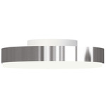 Discus Ceiling Light - Matte White / Polished Nickel