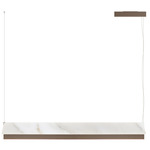 Fly Shade Linear Pendant - Brushed Bronze Nickel / Marble Print Cotton