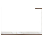 Fly Shade Linear Pendant - Brushed Bronze Nickel / Marble Print Cotton