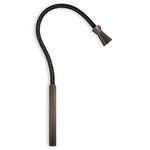 G+T Portable Task Light - Satin Bronze / Dark Brown Leather