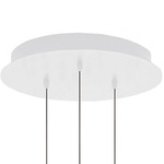 Kiki Round Canopy - Matte White Lacquered / Satin Opal