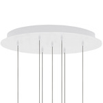 Kiki Round Canopy - Matte White Lacquered / Satin Opal