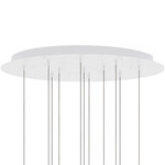 Kiki Round Canopy - Matte White Lacquered / Satin Opal