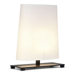 Ovale Table Lamp - Matte Black Silk Lacquered / White Cotton