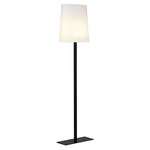 Ovale Floor Lamp - Matte Black Silk Lacquered / White Cotton
