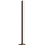 Stick Floor Lamp - Brushed Bronze Nickel / Clear Ribbed