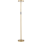 Francine Floor Lamp - Aged Brass / White