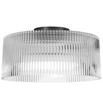 Nadine Fluted Ceiling Light - Matte Black / Fluted