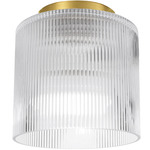 Nadine Fluted Ceiling Light - Aged Brass / Fluted