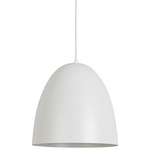 Ofelia Cord Hung Pendant - Matte White