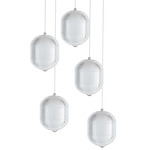 Peri Multi-Light Pendant - Polished Chrome / Clear