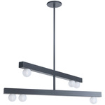 Raleigh Chandelier - Matte Black / White