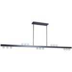 Raleigh Linear Pendant - Matte Black / White