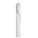 Reuben Pendant - Polished Chrome / Alabaster