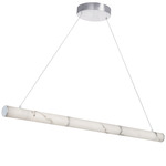 Reuben Linear Pendant - Polished Chrome / Alabaster