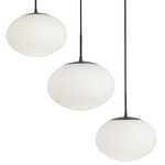 Rachel Pendant - Matte Black / White
