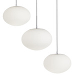 Rachel Pendant - Polished Chrome / White