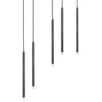Sanya Acrylic Multi Light Pendant - Matte Black