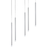 Sanya Acrylic Multi Light Pendant - Polished Chrome