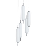 Typha Multi Pendant - Polished Chrome / White