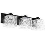 Veda Bathroom Vanity Light - Matte Black / Clear