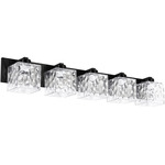 Veda Bathroom Vanity Light - Matte Black / Clear