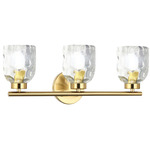 Vallora Bathroom Vanity Light - Aged Brass / Clear