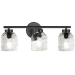 Vallora Bathroom Vanity Light - Matte Black / Clear