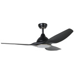 Naples Ceiling Fan with Color-Select Light - Black / Brushed Nickel / Black
