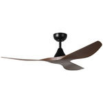 Surfline Ceiling Fan - Black / Walnut / Walnut