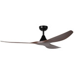 Surfline Ceiling Fan - Black / Walnut / Walnut