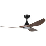 Surfline Ceiling Fan - Black / Walnut / Walnut