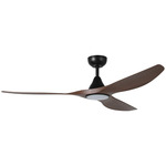 Surfline Ceiling Fan - Black / Walnut / Walnut