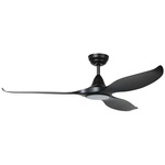 Tirol Ceiling Fan with Color-Select Light - Black / Black