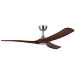Williwaw Ceiling Fan - Brushed Nickel / Acacia / Acacia