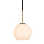 Baxter Pendant - Satin Gold / Frosted White