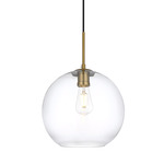 Baxter Pendant - Satin Gold / Clear