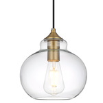 Destry Pendant - Satin Gold / Clear