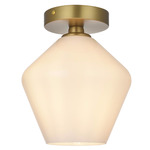 Gene Ceiling Light - Satin Gold / Frosted White