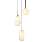 Gene 3-Light Pendant - Satin Gold / Frosted White