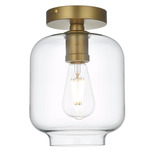 Collier Ceiling Light  - Satin Gold / Clear