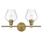 Gene Bathroom Vanity Light - Satin Gold / Clear