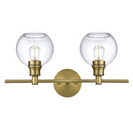 Collier Bathroom Vanity Light - Satin Gold / Clear