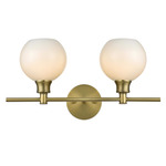 Collier Bathroom Vanity Light - Satin Gold / White